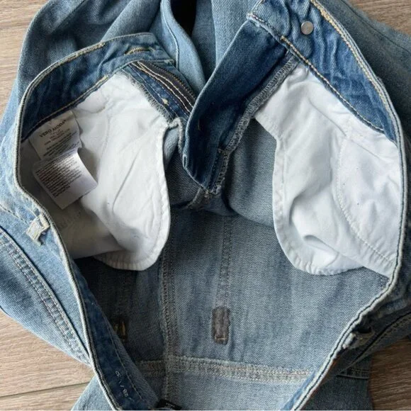 Vero Moda Ruffle Ankle Blue Jeans - Picture 6 of 14